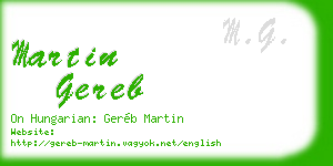 martin gereb business card
